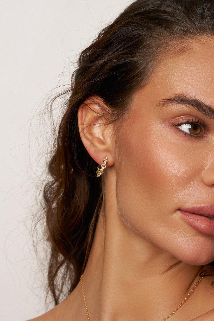 Brisa Moissanite Chain Earrings