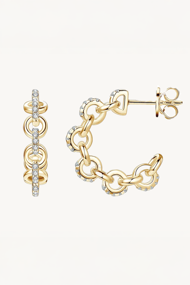 Brisa Moissanite Chain Earrings