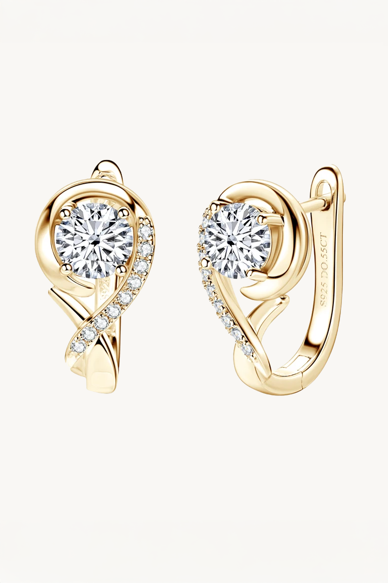 Eternal Glow Moissanite Hoop Earrings
