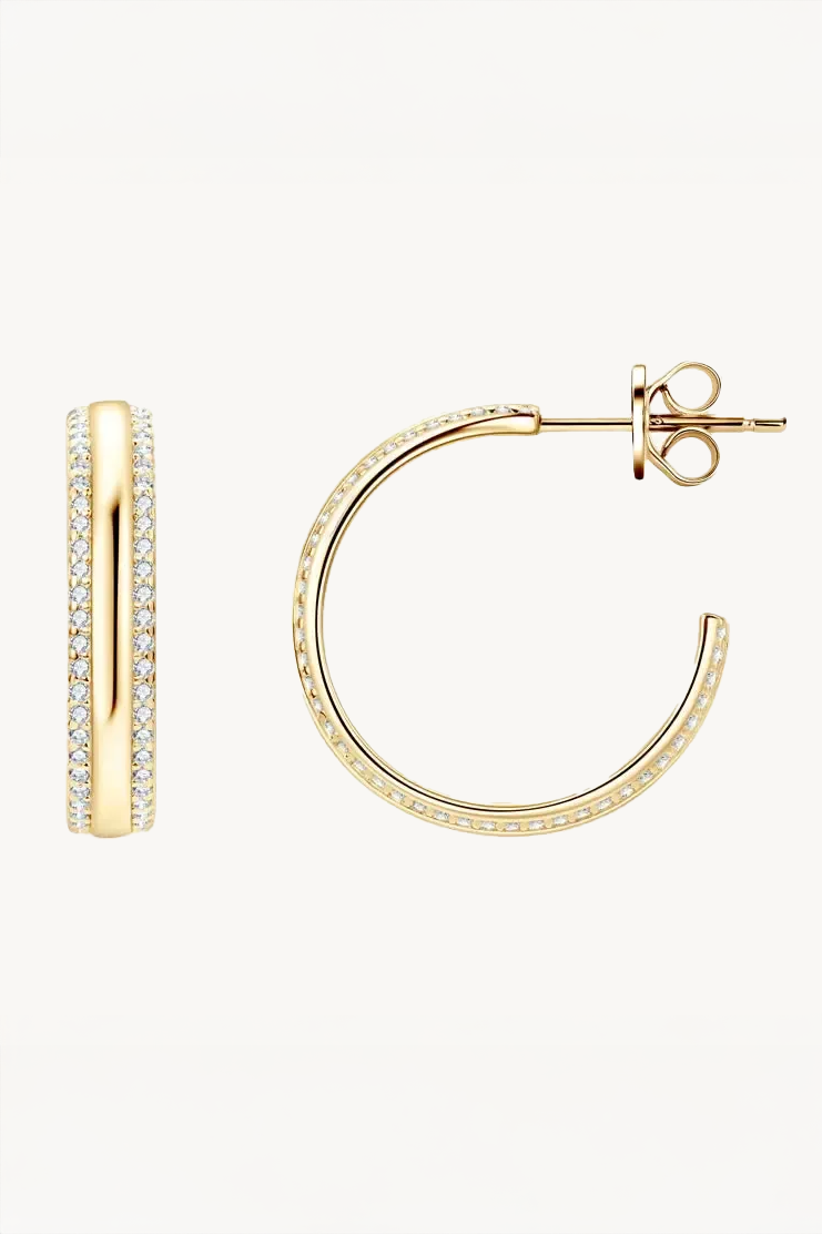 Lana Moissanite Hoop Earrings