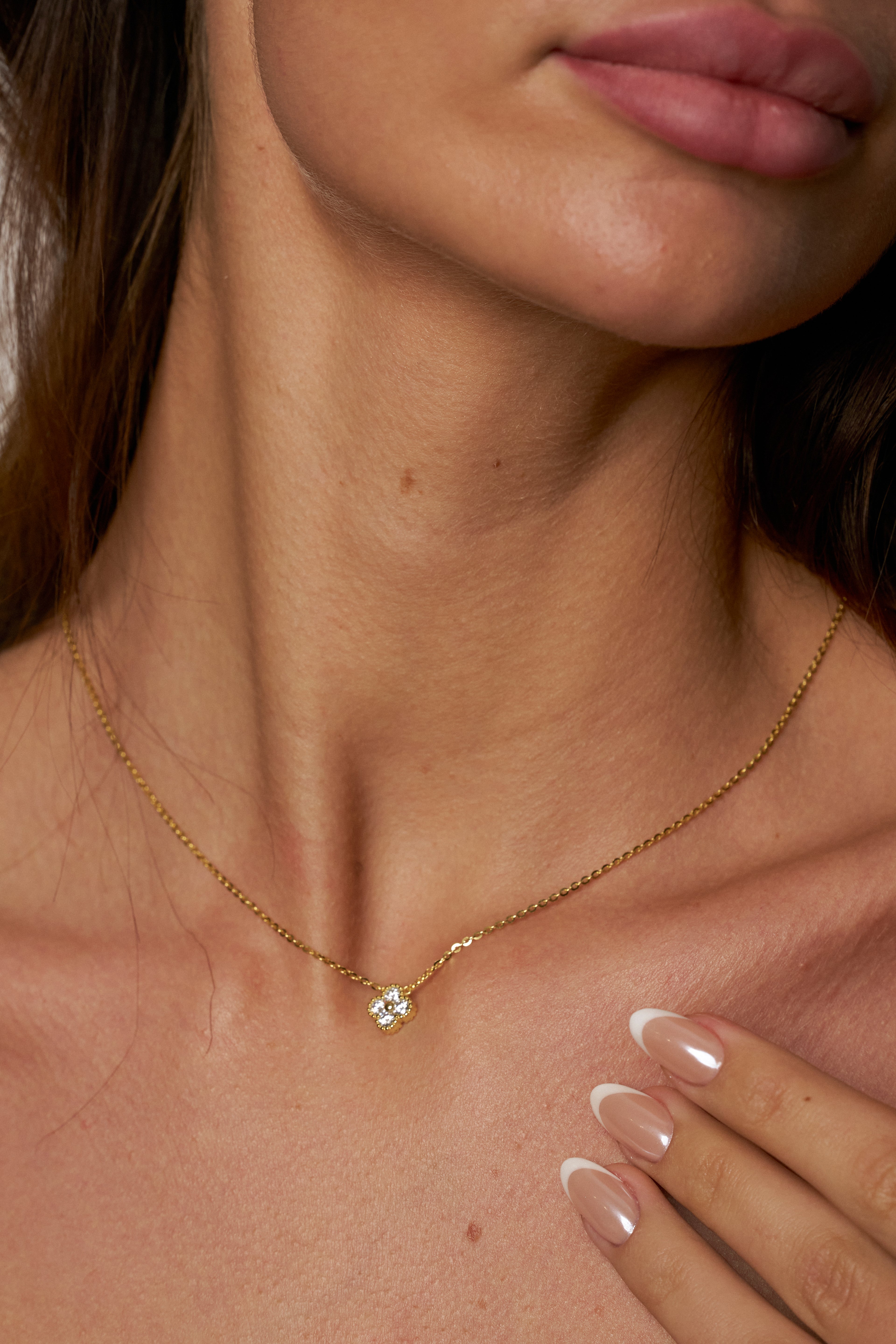 Lucky Clover Moissanite Necklace