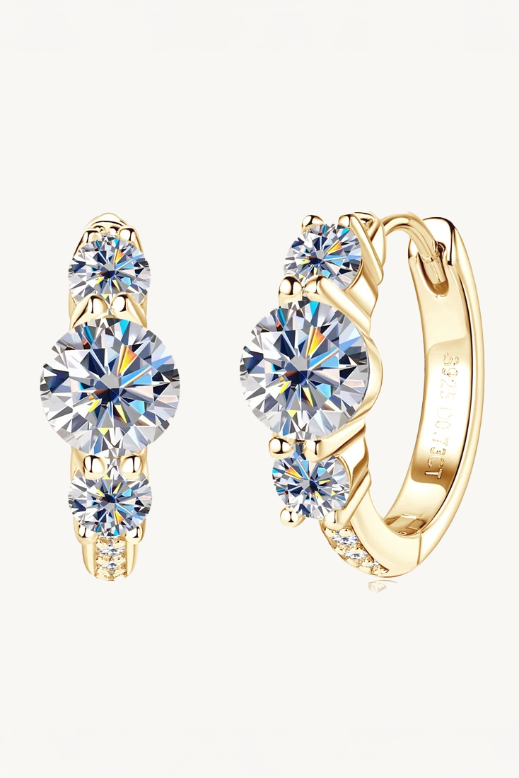 Pendientes de aro Radiance Moissanite