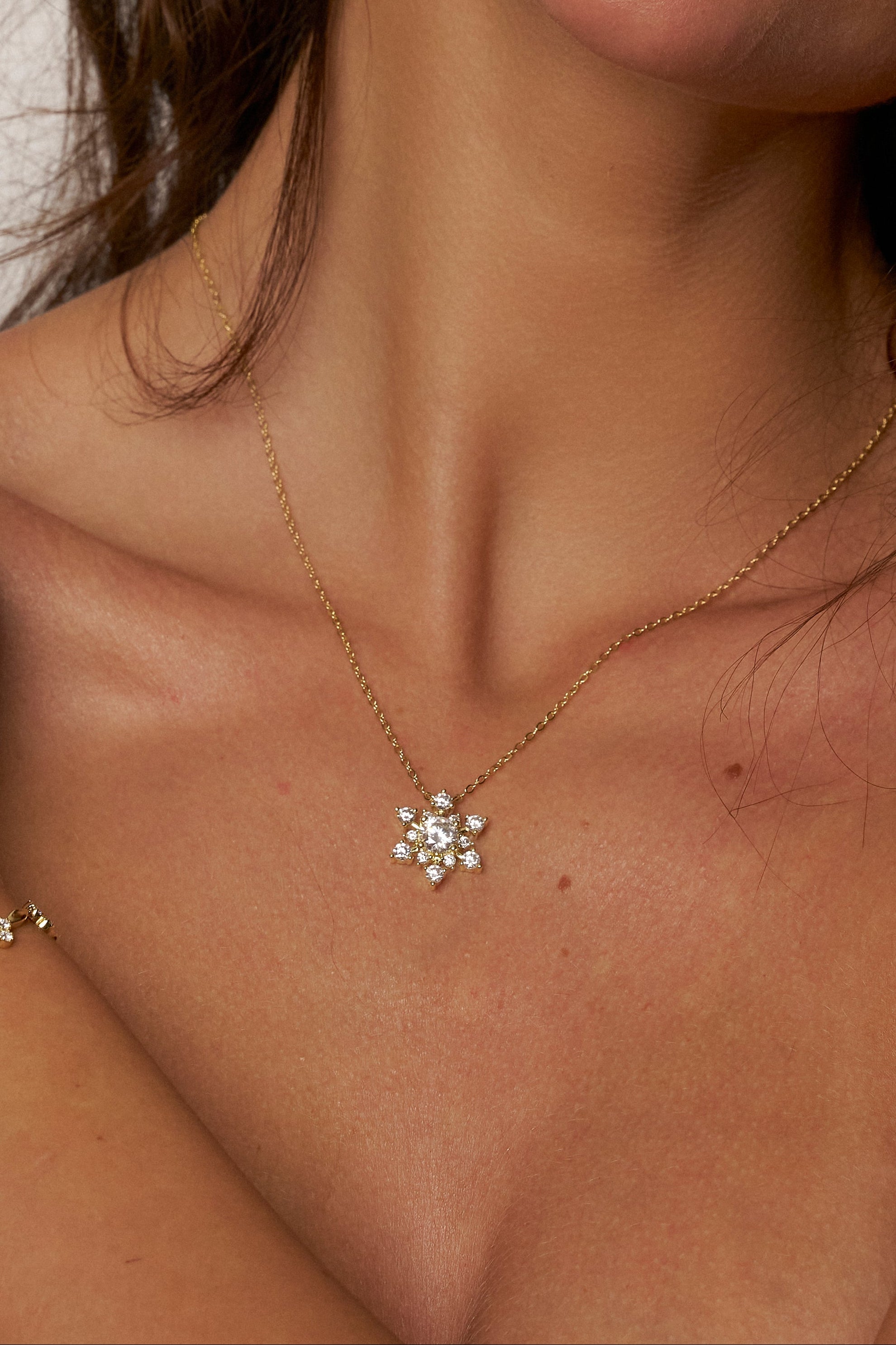 Snowflake Spark Moissanite Necklace