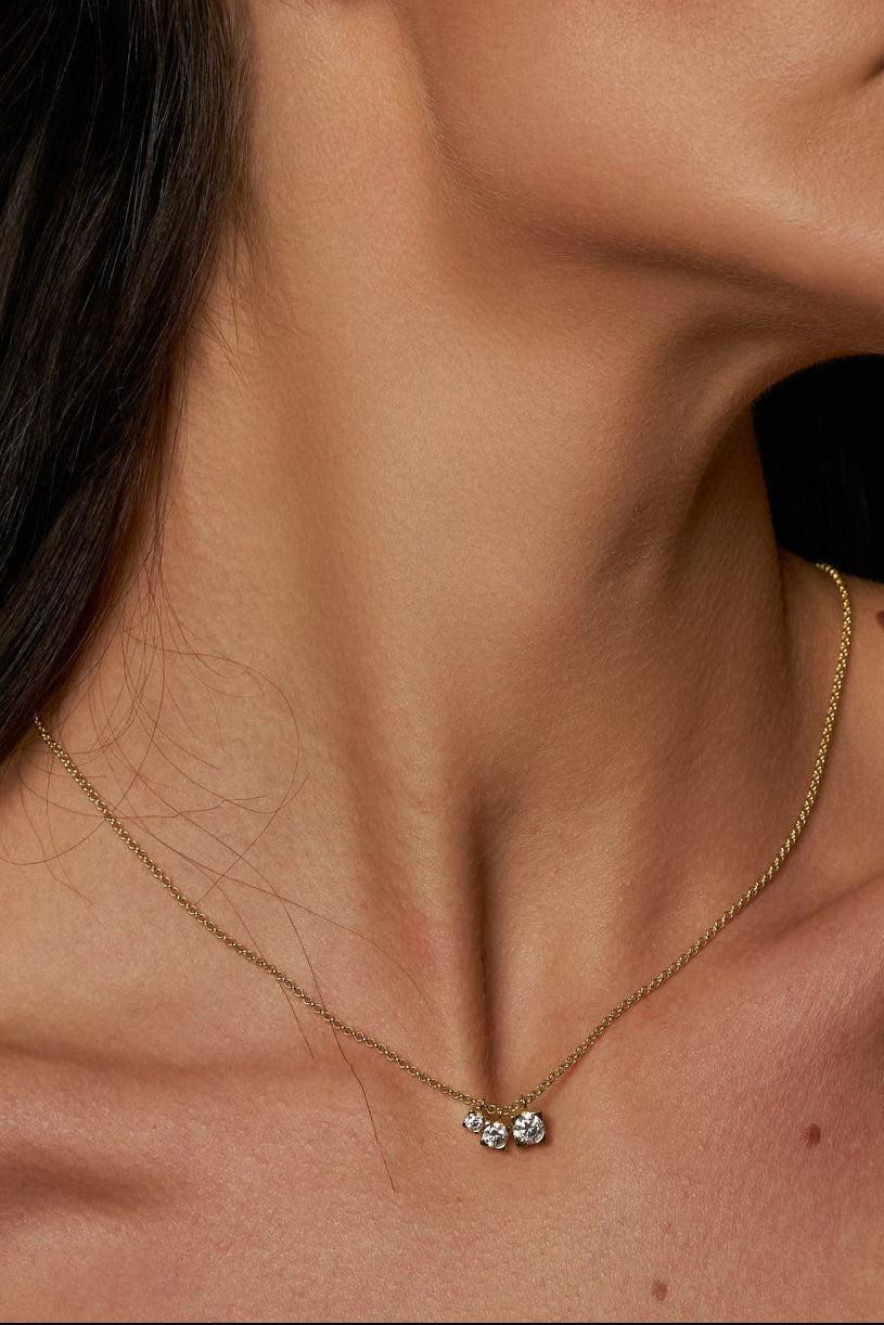 Trinity Spark Moissanite Necklace