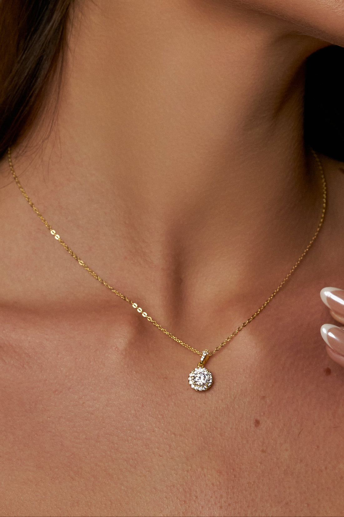 Halo Radiance Moissanite Necklace