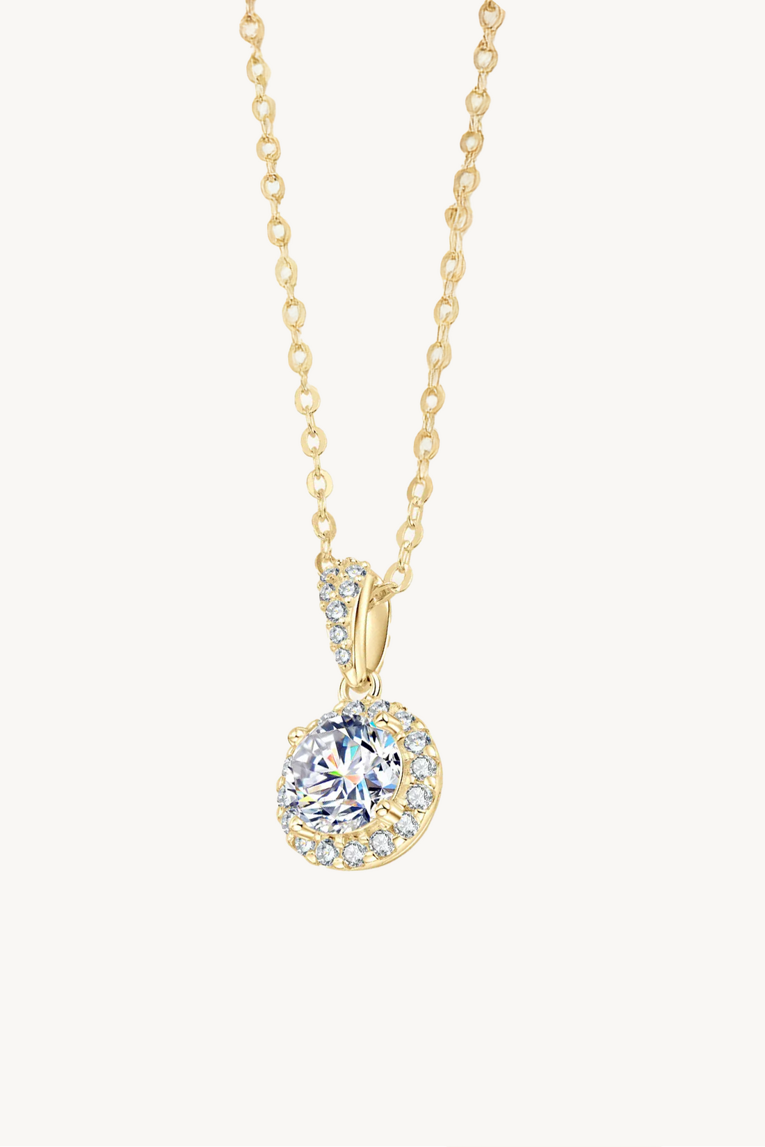 Halo Radiance Moissanite Necklace