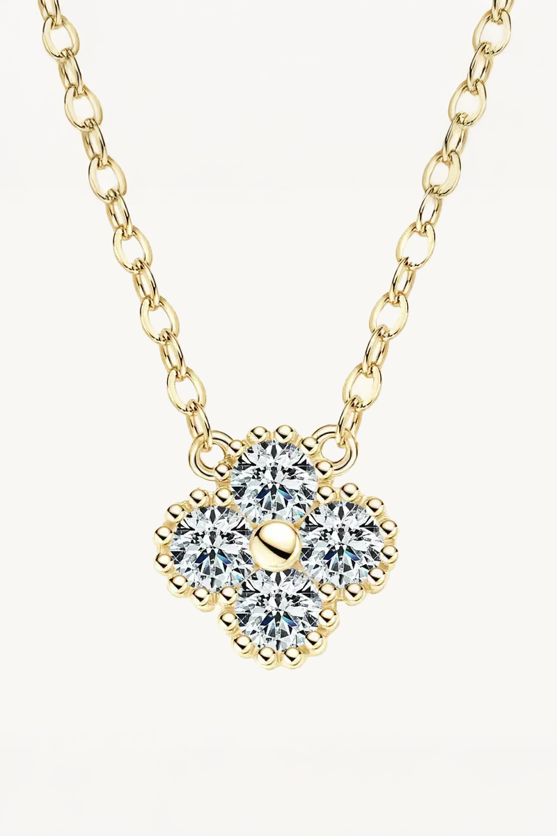 Lucky Clover Moissanite Necklace