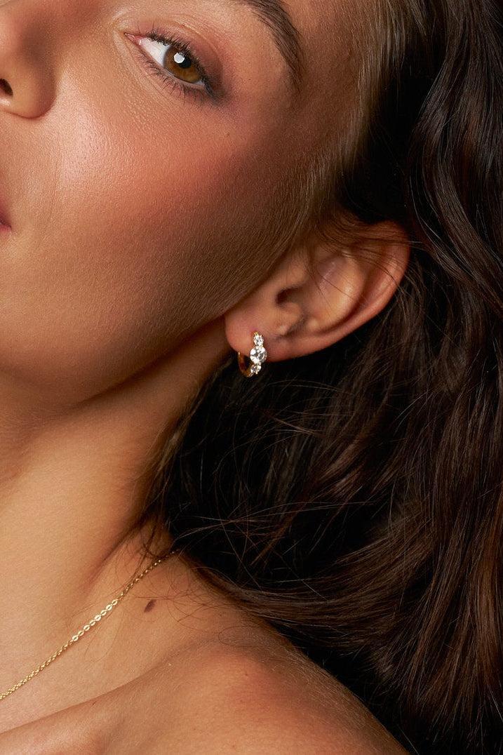 Pendientes de aro Radiance Moissanite