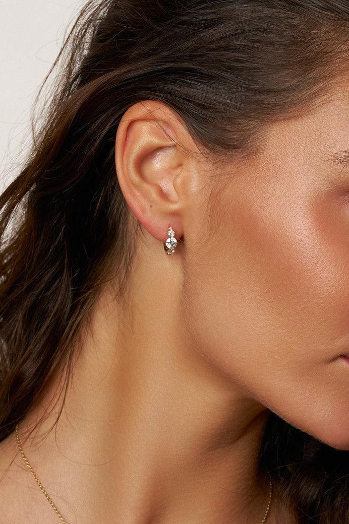 Pendientes de aro Radiance Moissanite