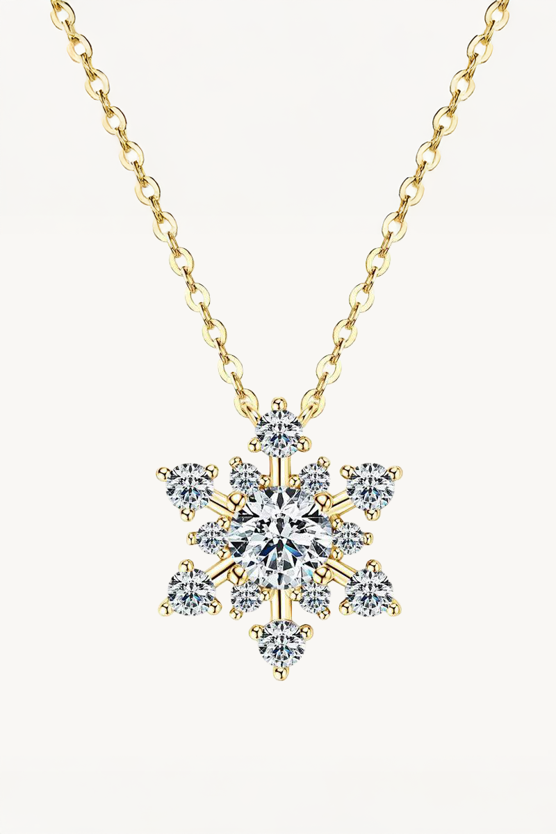 Snowflake Spark Moissanite Necklace