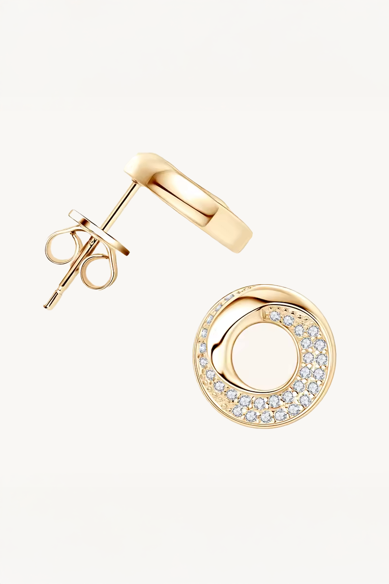 Talia Circle Moissanite Earrings