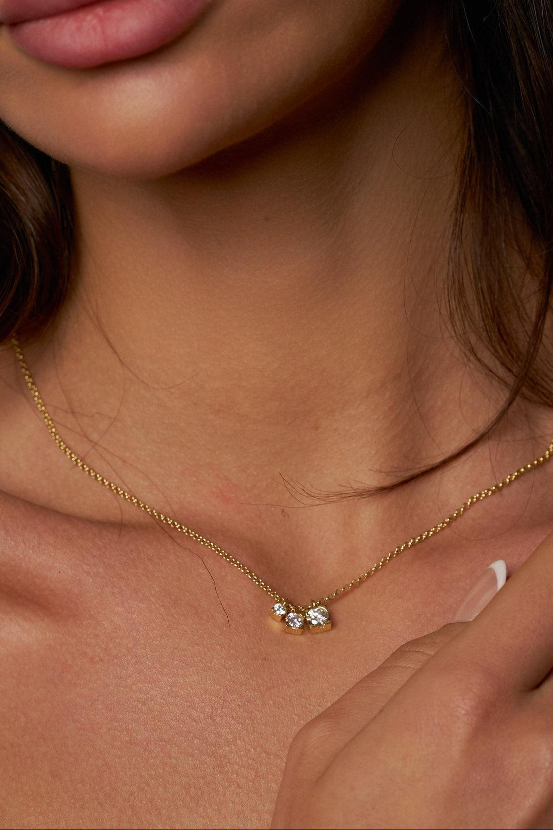 Trinity Spark Moissanite Necklace