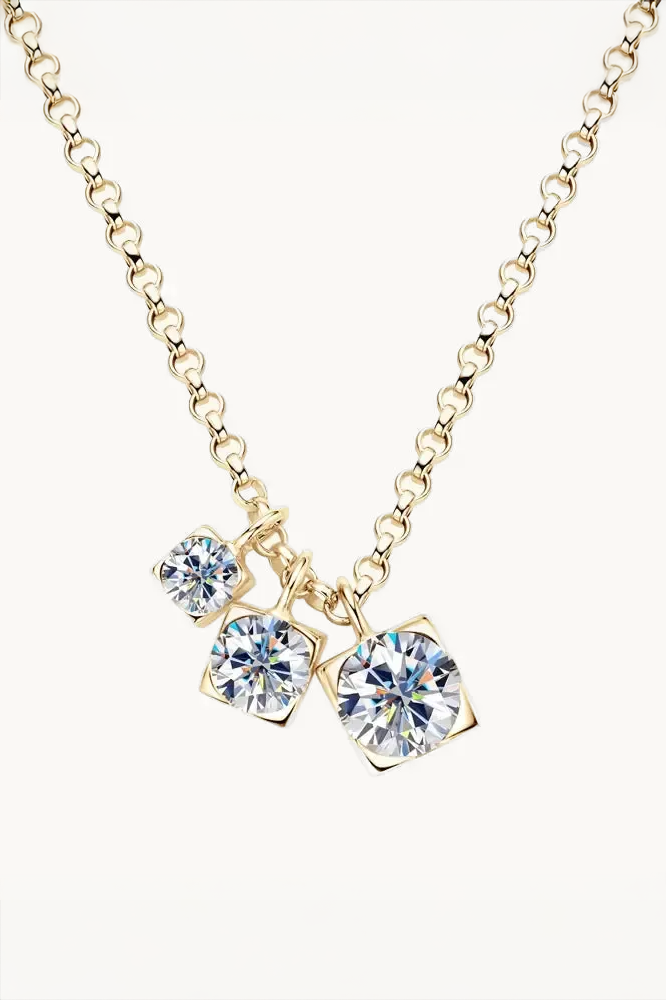 Trinity Spark Moissanite Necklace