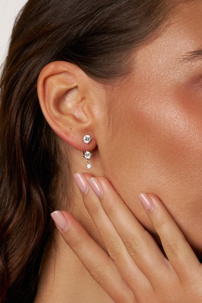 Twilight Moissanite Double-Sided Earrings