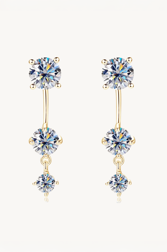 Twilight Moissanite Double-Sided Earrings