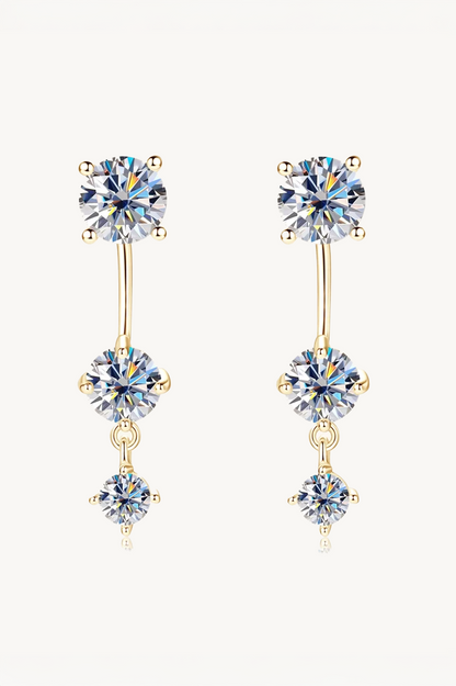 Twilight Moissanite Double-Sided Earrings