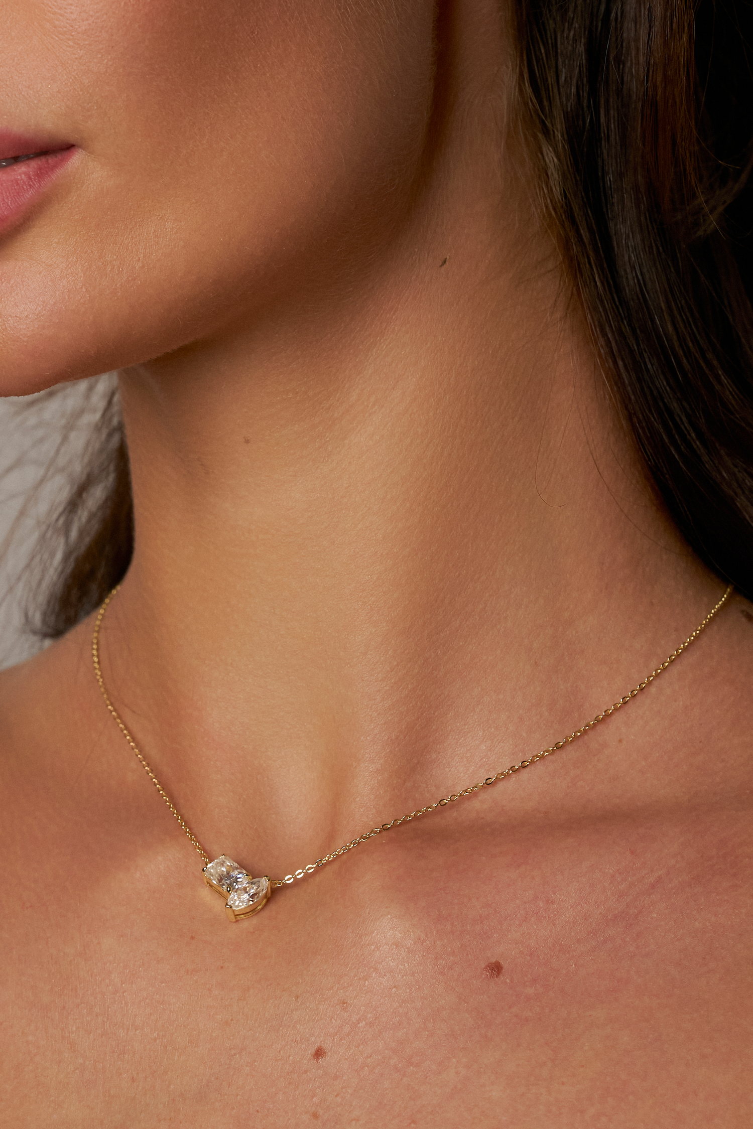 Twin Flame Moissanite Necklace
